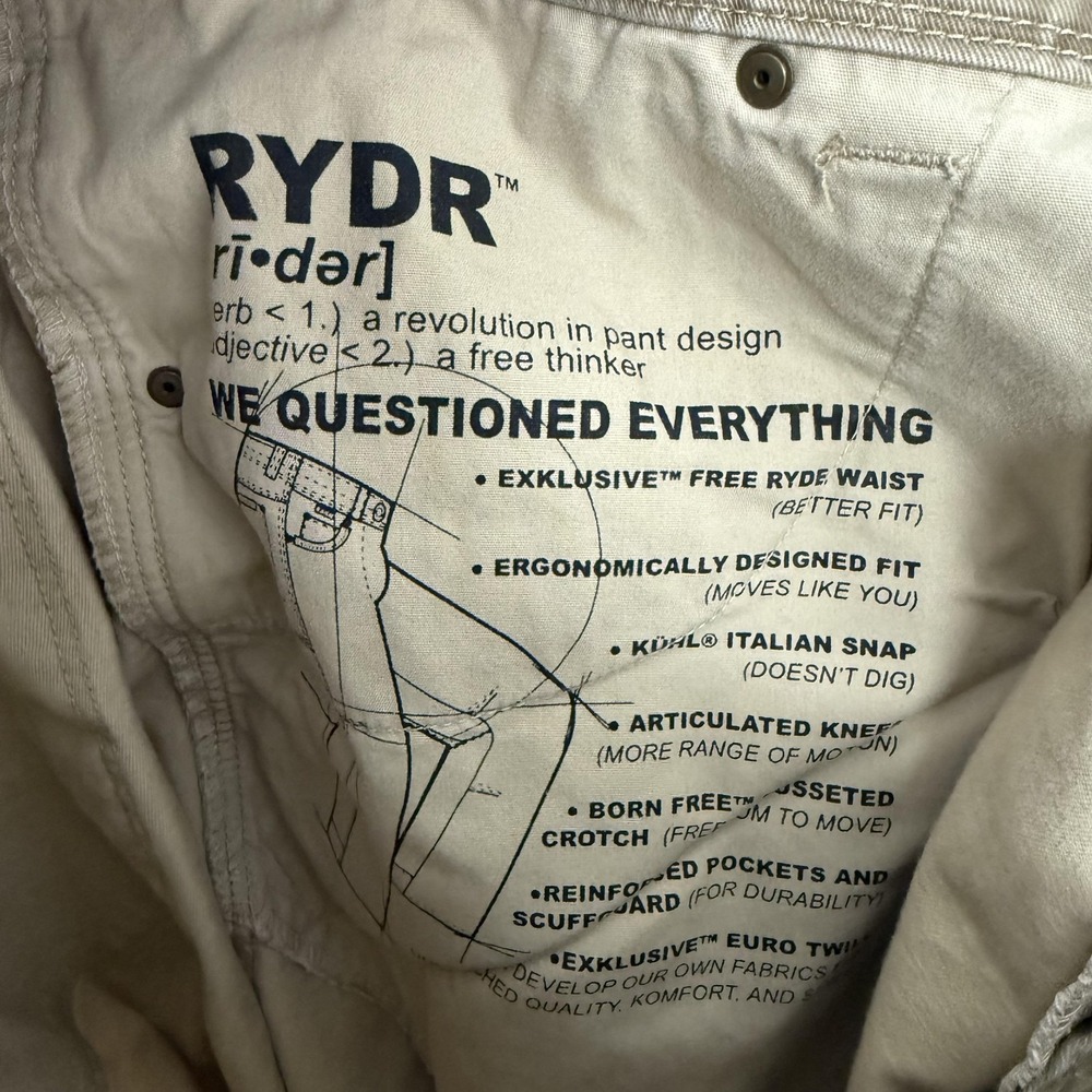 Kuhl Pants Mens 38x30 Beige Rydr Canvas Relaxed Fit Hiking Outdoor Workwear - Picture 5 of 16
